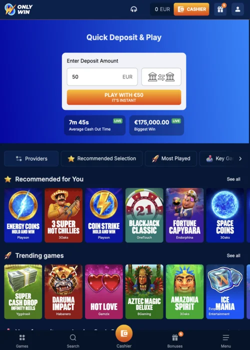 Offers Onlywin Casino